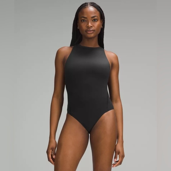 🆕🖤 Lululemon Nulu High Neck Sleeveless Bodysuit - Black - Picture 2 of 9